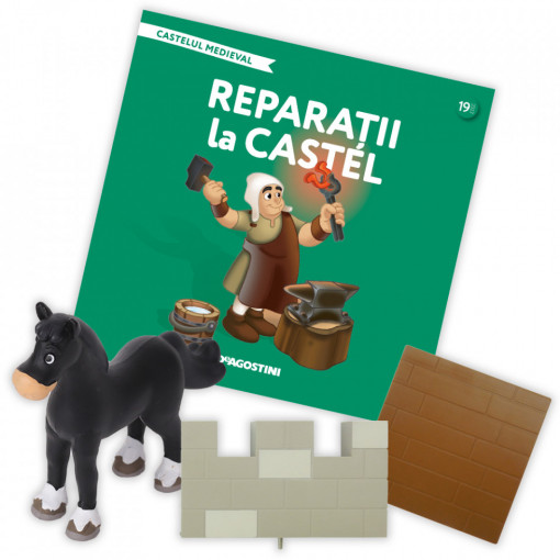 Reparații la Castel, figurină Cal - Ediția nr. 19 (Castelul Medieval)