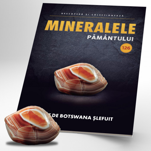 Agat de Botswana șlefuit + cutie de colecție - ediția 126 (Mineralele Pământului)