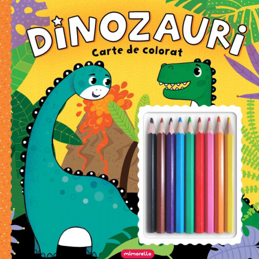 Dinozauri - carte de colorat cu creioane (Activități)