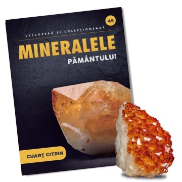 Cuarț citrin - Ediția nr. 49 (Descoperă Mineralele Pământului)