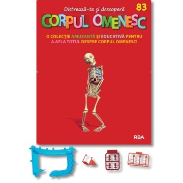 Intestin gros (față) + Set de 3 clipsuri + Set de 4 suruburi - ediția nr. 83 (Corpul Omenesc)