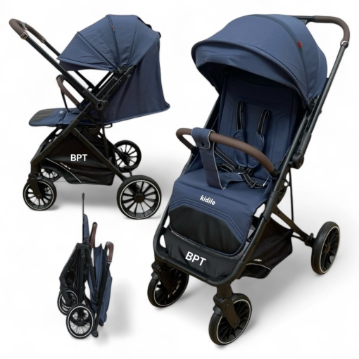 Carucior bebe sport tip troller cu maner reversibil Kidilo Smart Albastru