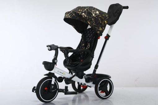 Tricicleta copii COOL Trike Gold, pozitii somn, roti de silicon 01