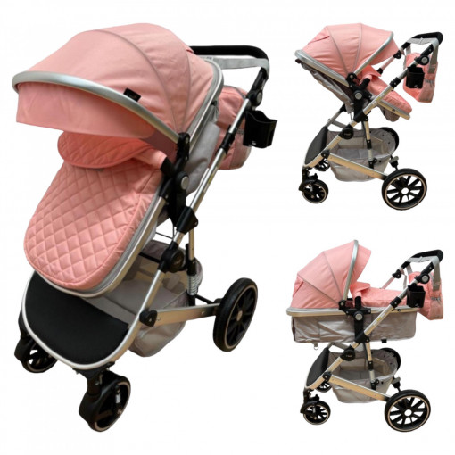 Carucior Copii 2 In 1 EVO Candy Roz F1T