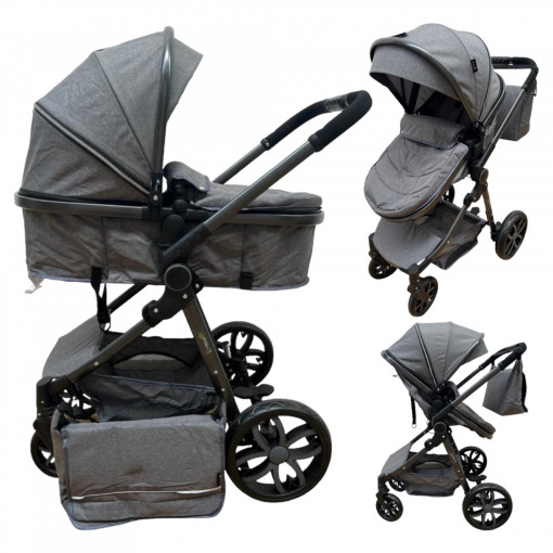 Carucior Copii 2 In 1 Transformabil F8T GRI