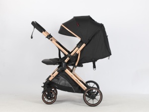 Carucior Bebe Tip Troller Cu Maner Reversibil Belecoo Zipy Negru NEW - Img 9