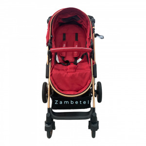 Carucior copii 2 in 1 Baby C. Rosu cu husa picioare si gentuta - Img 7