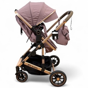 Carucior copii 3 in 1 cu landou tranformabil in sport si scoica auto FlexiGo Purple BPT-A10 - Img 4