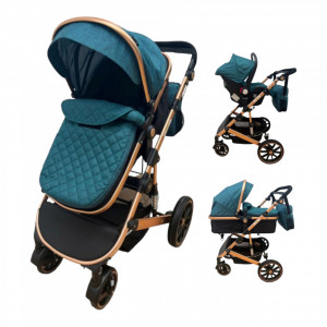 Carucior Copii 3 In 1 Evo Green F4T - Img 1