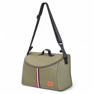 Carucior copii 3 in 1 TrioGo Dark Kaky cu maner reversibil , landou transformabil si reversibil, husa de picioare si gentuta H2D - Img 8