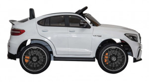 Masinuta electrica cu telecomanda 4x4 2 viteze anvelope din cauciuc Mercedes Benz GLC63 Amg Alb - Img 5