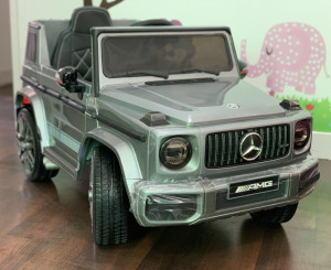 Masinuta electrica MERCEDES G 63 AMG GRI cu telecomanda - Img 3