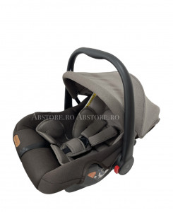 Scoica auto pentru bebelusi Baby Care, Cos auto, Maner reglabil, Captuseala comfortabila, Sistem de prindere, Max 13 kilograme, Maron cu Gri