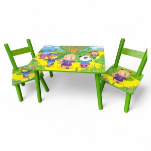 Set masuta cu 2 scaunele copii Green Bear BPT39 - Img 2