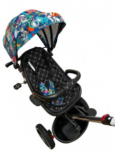 Tricicleta COOL Trike Happy, pozitii somn, roti de silicon 01 - Img 2