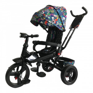 Tricicleta Copii Cu Pozitie De Somn, Muzica Si Lumini, 8 Luni-4 Ani, UNV-5099EVA-Funny - Img 1