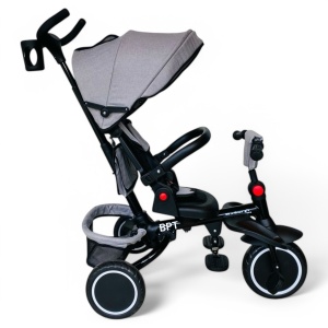 Tricicleta copii pliabila cu pozitie de somn si scaun rotativ Baby C. Trike Grey - Img 4