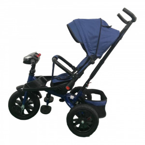 Tricicleta Copii Poziții Somn DODO Trike Jeans Roti De Cauciuc Scaun Reversibil - Img 4