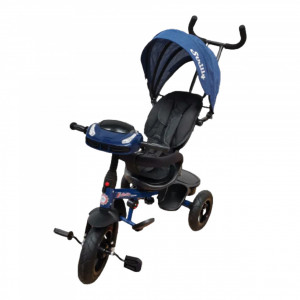 Tricicleta cu pozitii de somn, jucarie interactiva tip masinuta, Strilly Jeans - Img 1