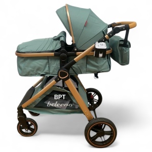 Carucior 2 In 1 Belecoo CLASS Bleo Roti Cauciuc Landou Reversibil Transformabil - Img 3