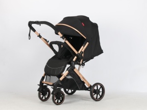 Carucior Bebe Tip Troller Cu Maner Reversibil Belecoo Zipy Negru NEW - Img 6