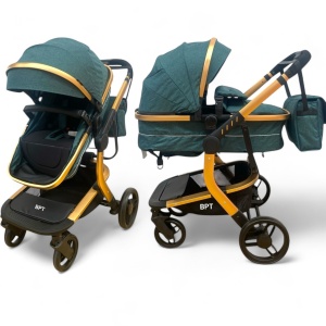 Carucior copii 2 in 1 transformabil Tesy Pro Verde Smarald - Img 1