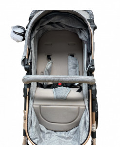 Carucior Copii 3 In 1 ABS Grey - Img 5