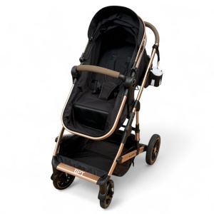 Carucior copii 3 in 1 cu landou tranformabil in sport si scoica auto FlexiGo Black BPT-A10 - Img 5