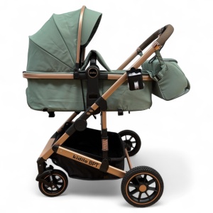 Carucior copii 3 in 1 cu landou tranformabil in sport si scoica auto FlexiGo Green BPT-A10 - Img 3
