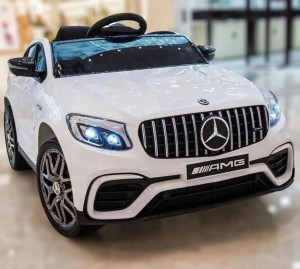 Masinuta electrica cu telecomanda 4x4 2 viteze anvelope din cauciuc Mercedes Benz GLC63 Amg Alb - Img 8
