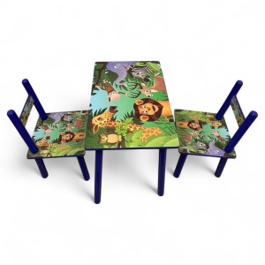 Set masuta cu 2 scaunele copii Jungle BPTW22 - Img 3