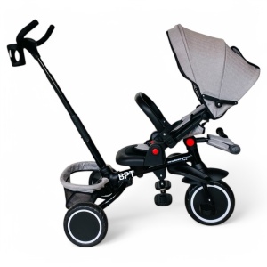 Tricicleta copii pliabila cu pozitie de somn si scaun rotativ Baby C. Trike Grey - Img 5