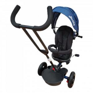 Tricicleta cu pozitii de somn, jucarie interactiva tip masinuta, Strilly Jeans - Img 4