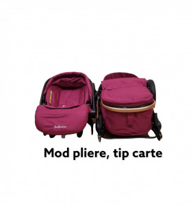 Carucior bebe 3 in 1, 0-36 Luni, Cadru Auriu, Belecoo Green, Landou, Scoica, Accesorii - Img 7