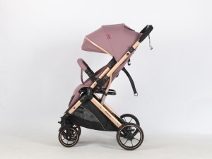 Carucior Bebe Tip Troller Cu Maner Reversibil Belecoo Zipy Mauve NEW - Img 8