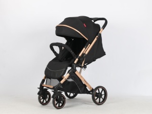 Carucior Bebe Tip Troller Cu Maner Reversibil Belecoo Zipy Negru NEW - Img 4