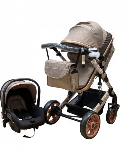 Carucior Copii 3 In 1 ABS Crem - Img 6