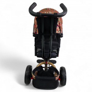 TRICICLETA COPII 5099EVA PLUS CU POZITIE DE SOMN, SCAUN REVERSIBIL, FAR CU LUMINI SI MUZICA FLOWER GOLD - Img 7