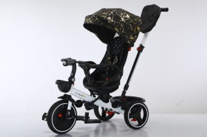 Tricicleta copii COOL Trike Gold, pozitii somn, roti de silicon 01 - Img 1