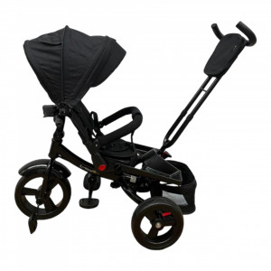Tricicleta copii cu pozitie de somn, muzica si lumini, 8 luni-4 ani, UNV-5099EVA-NEGRU - Img 6