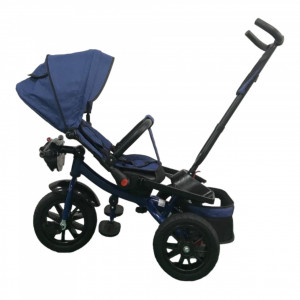 Tricicleta Copii Poziții Somn DODO Trike Jeans Roti De Cauciuc Scaun Reversibil - Img 6