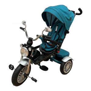 Tricicleta copii Pozitii Somn Motostyle Verde, Scaun Reversibil, Roti Cauciuc 04 - Img 2