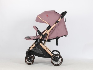 Carucior Bebe Tip Troller Cu Maner Reversibil Belecoo Zipy Mauve NEW - Img 5