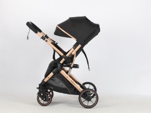 Carucior Bebe Tip Troller Cu Maner Reversibil Belecoo Zipy Negru NEW - Img 10