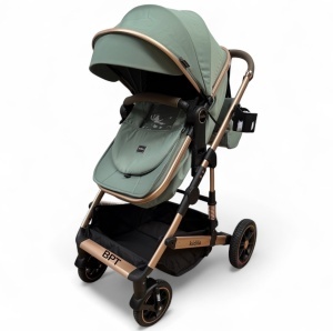 Carucior copii 3 in 1 cu landou tranformabil in sport si scoica auto FlexiGo Green BPT-A10 - Img 7