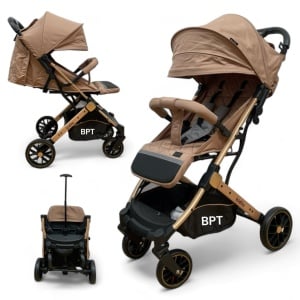 Carucior Sport Pliabil Kidilo Plus 10C Crem Sistem Troller Plasa Tantari - Img 1