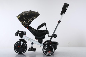 Tricicleta copii COOL Trike Gold, pozitii somn, roti de silicon 01 - Img 6