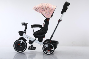Tricicleta copii COOL Trike Pink, pozitii somn, roti de silicon 01 - Img 2