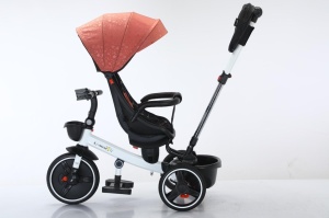 Tricicleta Copii COOL Trike Pink Stars, Pozitii Somn, Roti De Silicon 01 - Img 5