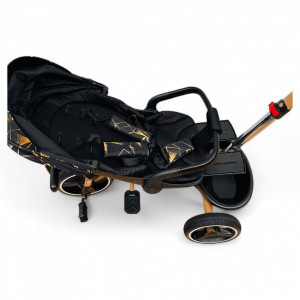 Tricicleta copii cu pozitie de somn scaun rotativ sunete si lumini BPT620 Negru Gold Plus - Img 5